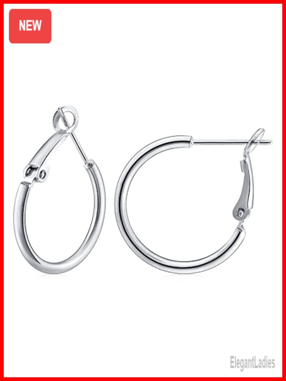 14K Gold Plated Thin Hoop Earrings Sterling Silver Post Lightweight